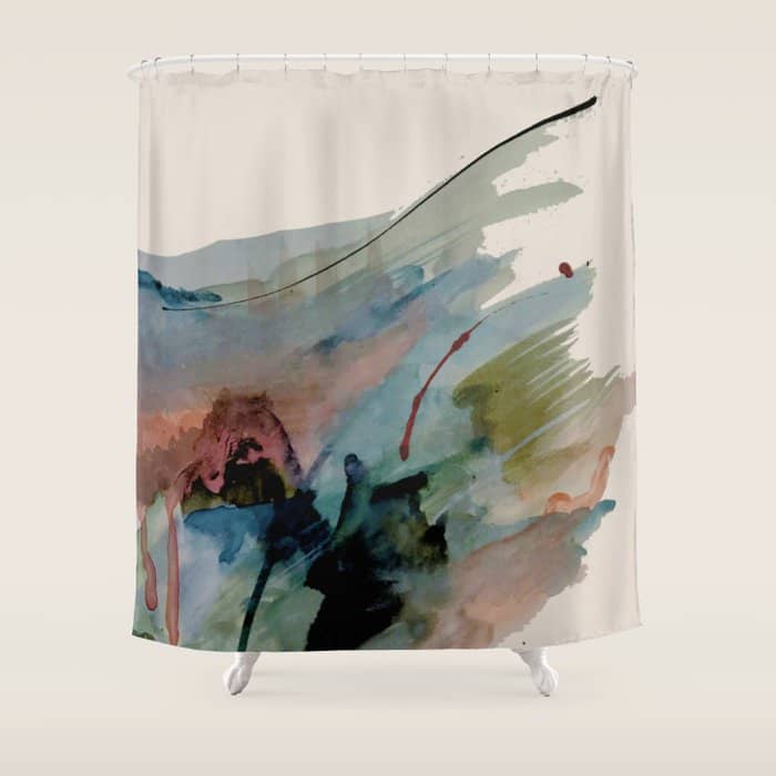 Begin Again [2]: An Abstract Mixed Media Piece In A Variety Of Colors Shower Curtain