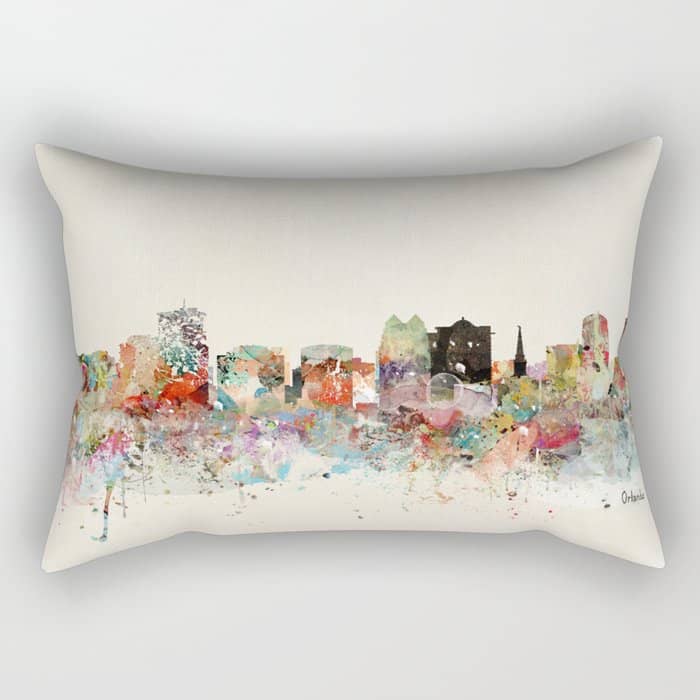 Orlando Florida Skyline Rectangular Pillow