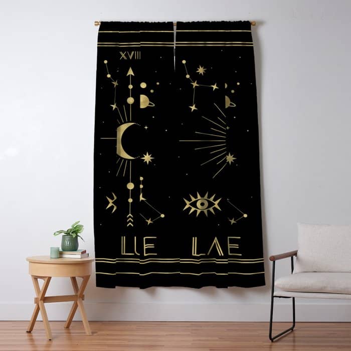 The Moon Or La Lune Gold Edition Window Curtain
