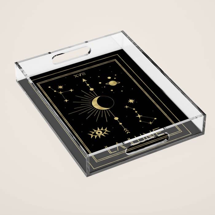 The Moon Or La Lune Gold Edition Acrylic Tray