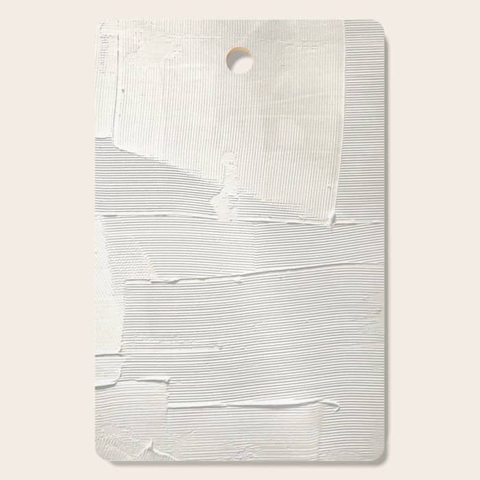 Relief [1]: An Abstract, Textured Piece In White By Alyssa Hamilton Art Cutting Board