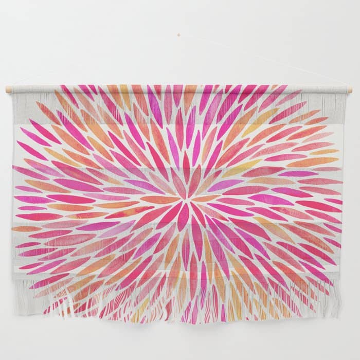 Watercolor Burst - Pink Ombrã© Wall Hanging