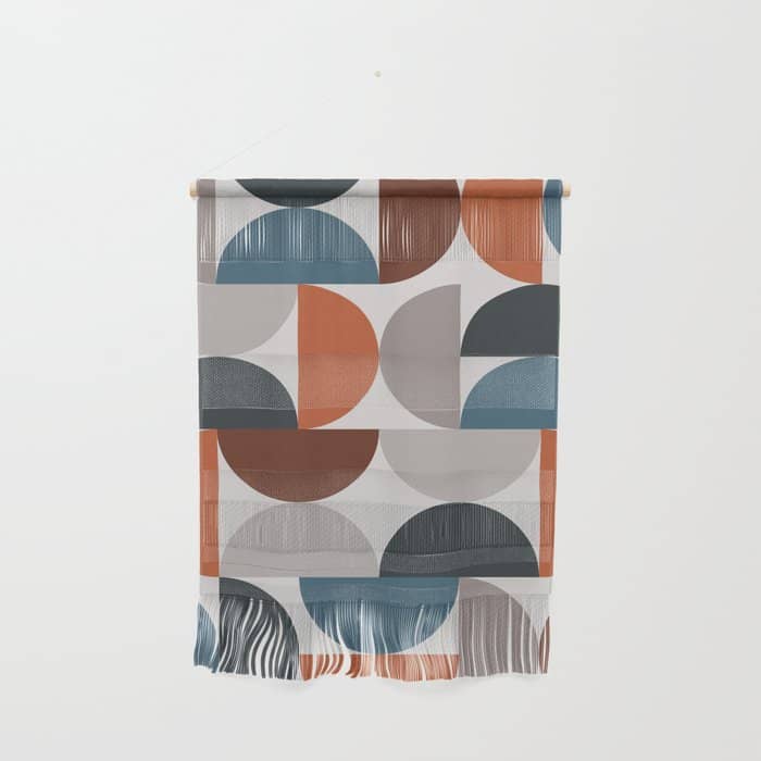 Mid Century Modern Geometric 25 Wall Hanging
