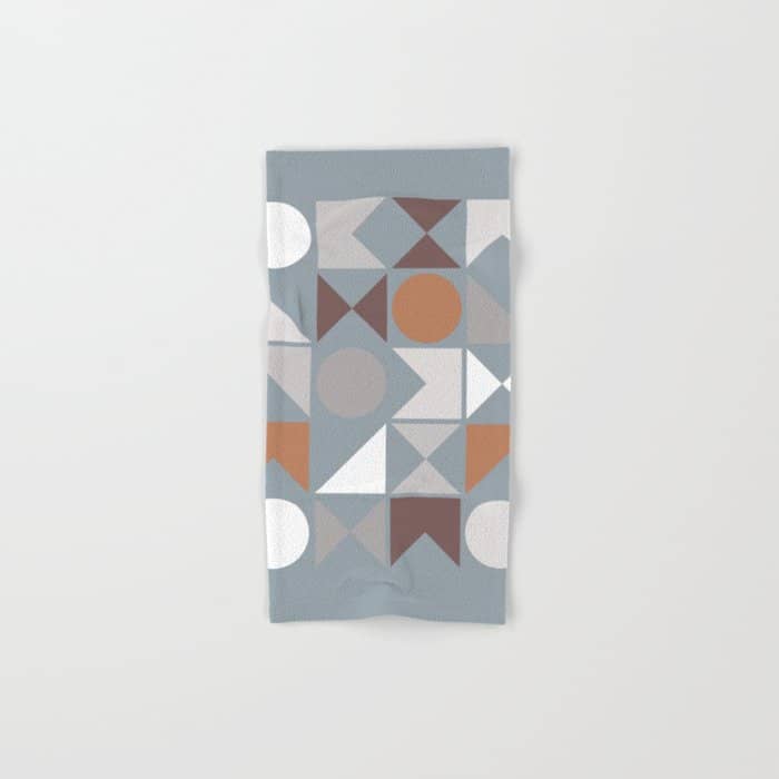 Mid Century Modern Geometric 17 Bath Towel