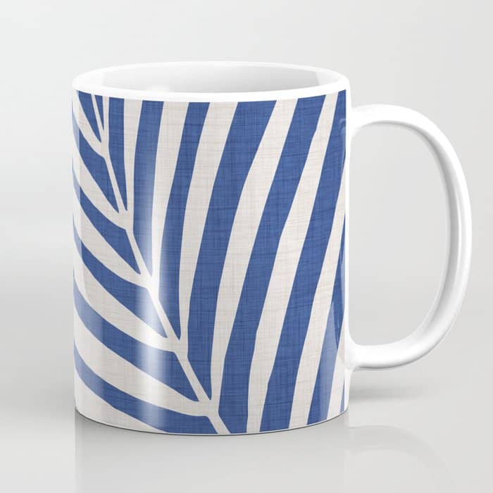 Indigo Palm Minimal Botanical Coffee Mug