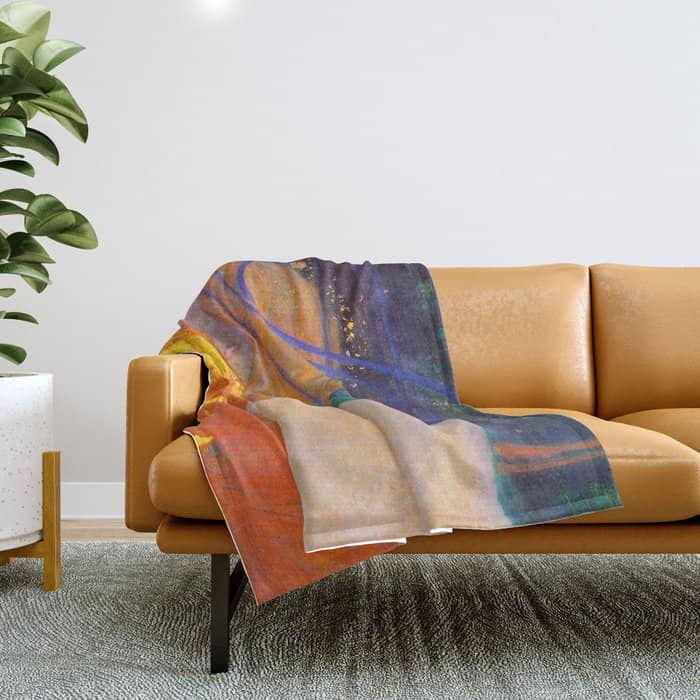 Gustav Klimt "Goldfische" (1) Throw Blanket