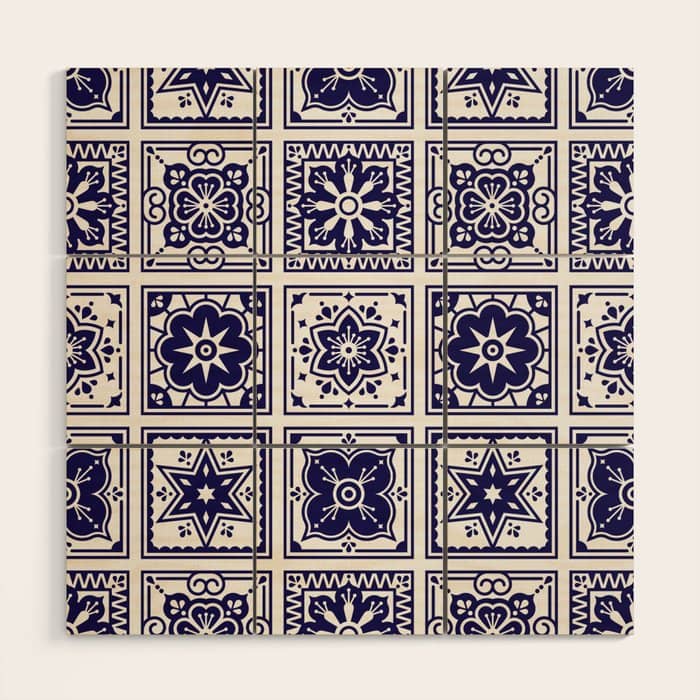 Talavera Mexican Tile - Porcelain Palette Wood Wall Art