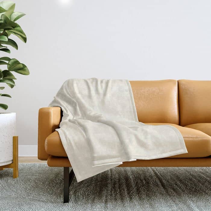 Cream - Solid Color Collection Throw Blanket