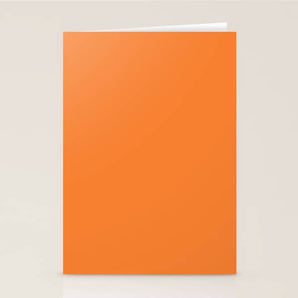 Tangerine - Solid Color Collection Stationery Card