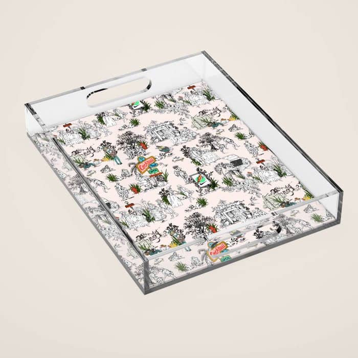 Toile De Jouy Between Eras 01 Acrylic Tray