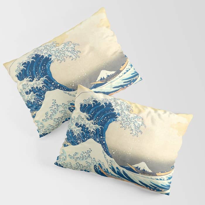 Japanese Woodblock Print The Great Wave Of Kanagawa By Katsushika Hokusai Pillow Sham