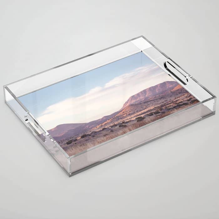 Marfa Ii - Sunset On The Range Acrylic Tray