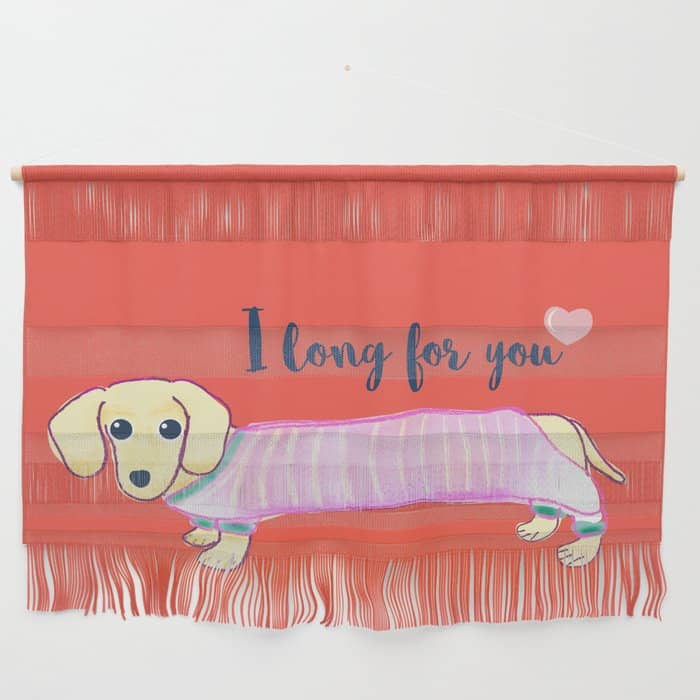 Valentine'S Day Dachshund Dog Wall Hanging