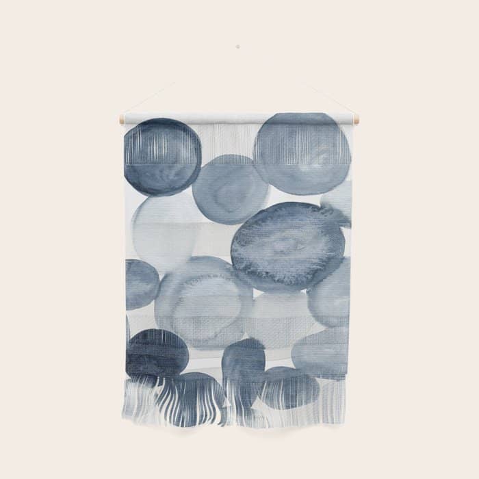 Pebbles Watercolor Abstract Wall Hanging