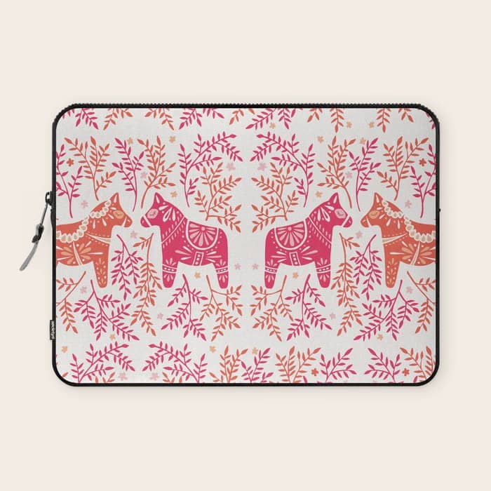 Swedish Dala Horses - Melon Palette Laptop Sleeve