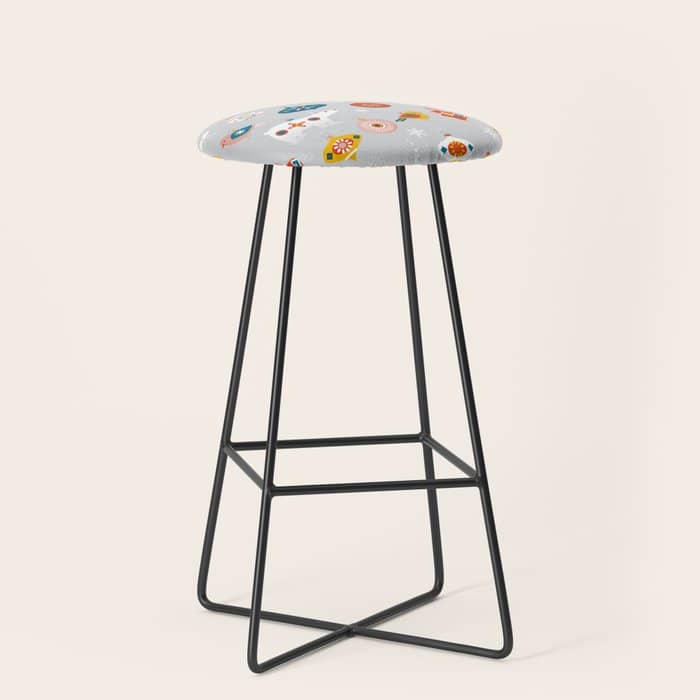 Christmas Vintage Decorations With Bear And Bird Stool