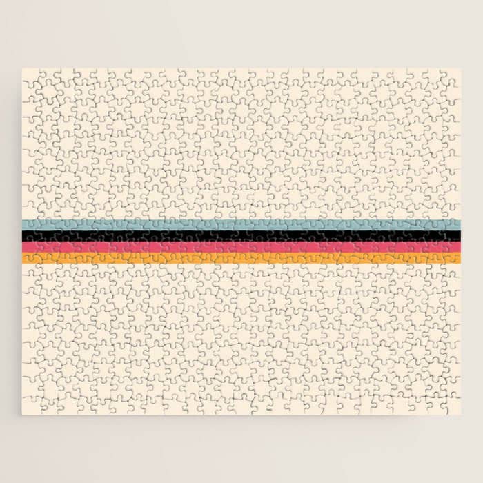 Ishtar - Classic Retro Summer Stripes Jigsaw Puzzle