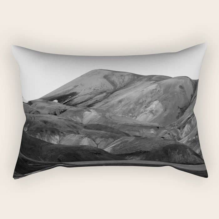 Mountain Range, Minimalist Art, Mountain Rectangular Pillow