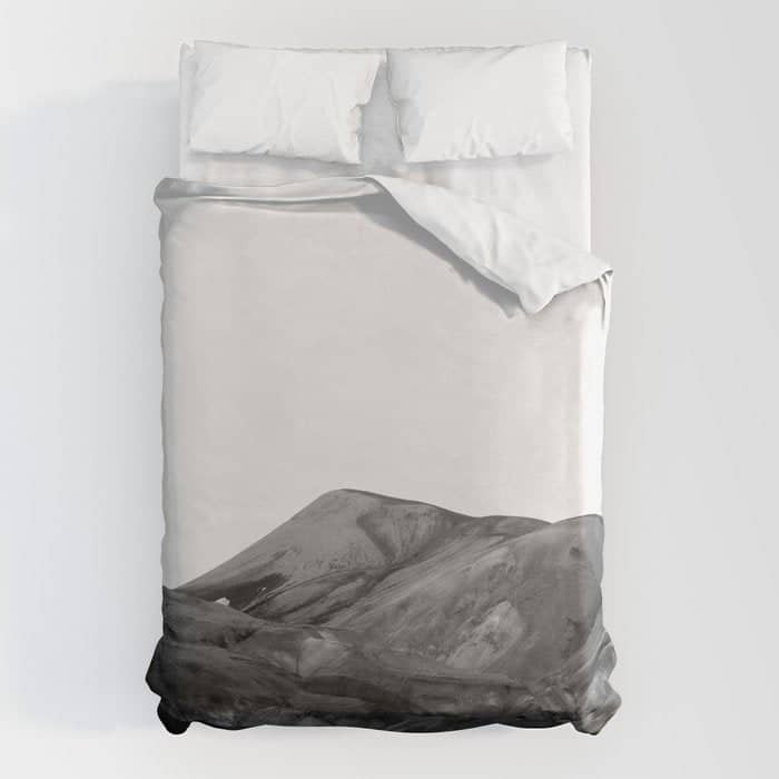 Mountain Range, Minimalist Art, Mountain Duvet Cover