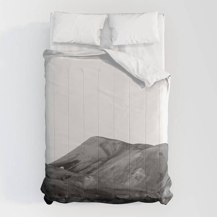 Mountain Range, Minimalist Art, Mountain Comforter