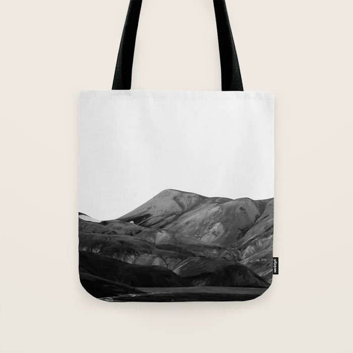 Mountain Range, Minimalist Art, Mountain Tote Bag