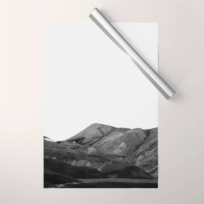 Mountain Range, Minimalist Art, Mountain Wrapping Paper