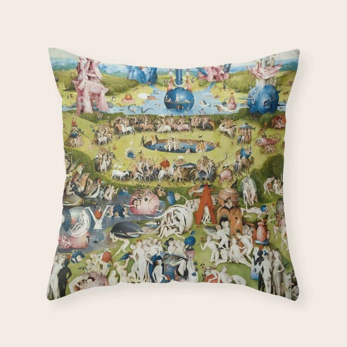 The Garden Of Earthly Delights By Hieronymus Bosch Throw Pillow