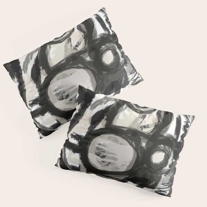 Grey Street Art Graffiti Expressionist Pillow Sham