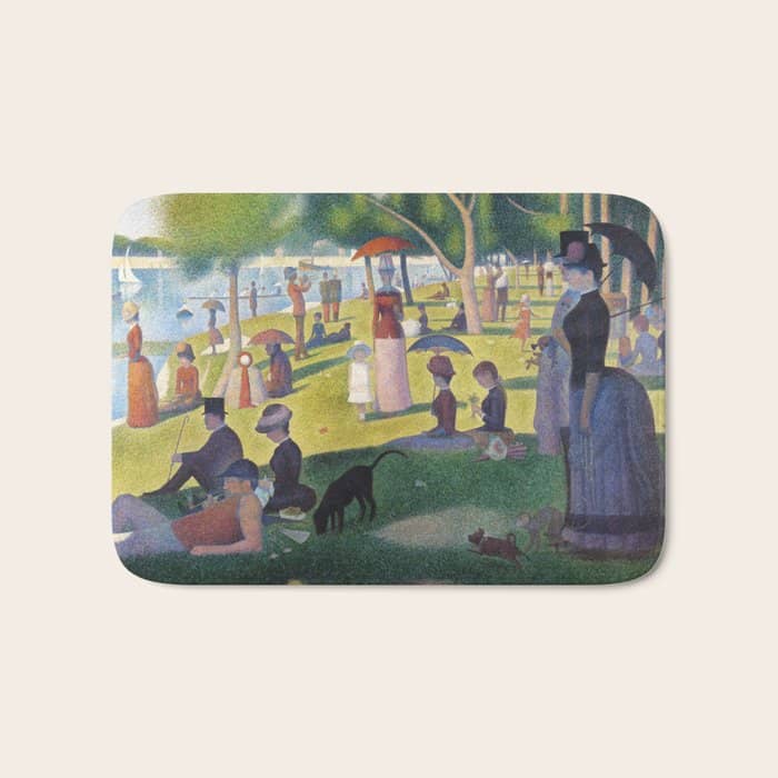 A Sunday On La Grande Jatte By Georges Seurat, 1884 Bath Mat