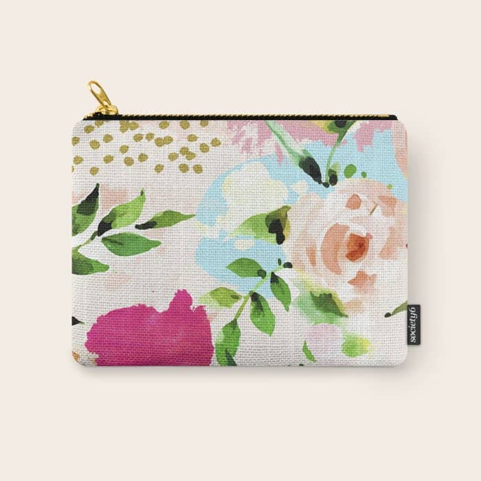 Floral Blush #Homestorie #Decor #Buyart Carry All Pouch