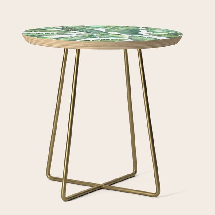 Jungle Leaves, Banana, Monstera #Homestorie Side Table