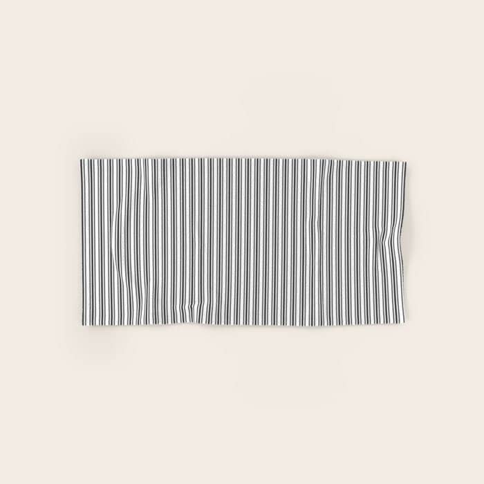Trendy French Black And White Mattress Ticking Double Stripes Bath Towel