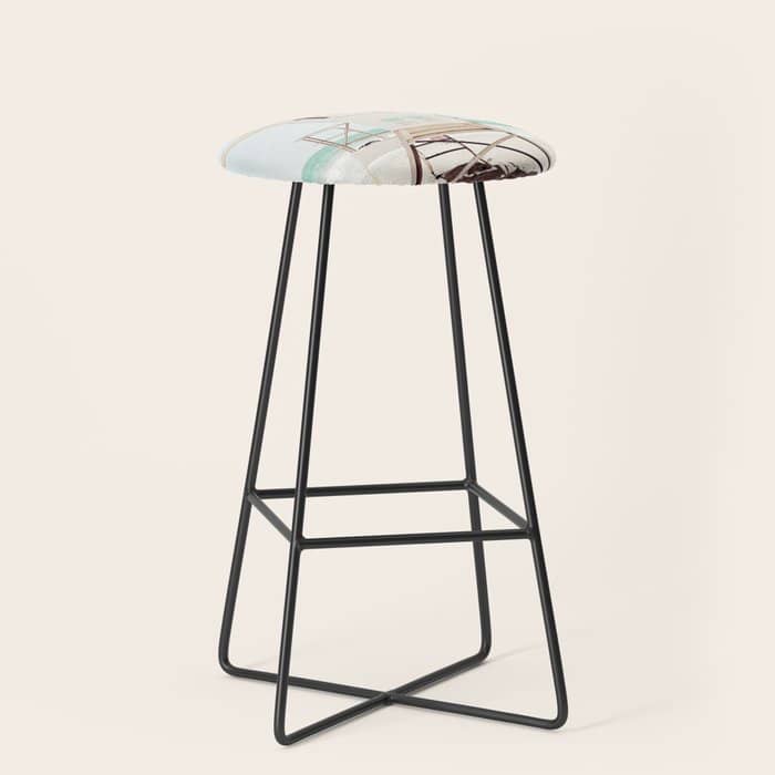 Lifeguard Stand, Beach Photography, San Diego California, Blue Aqua Seashore Ocean Summer Art Stool