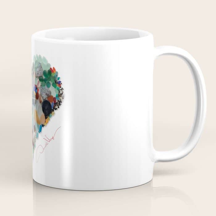 Love -  Sea Glass Heart A Unique Birthday & FatherâS Day Gift Coffee Mug