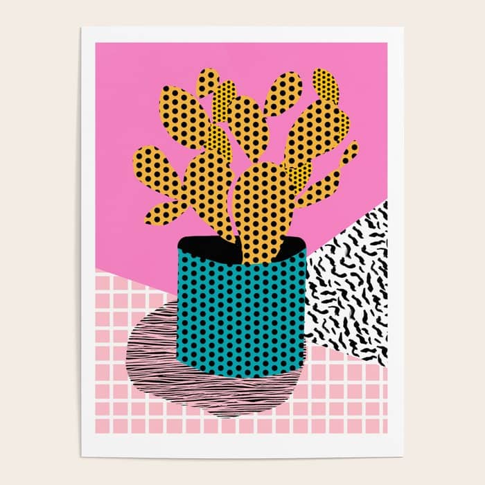 Ace - 80'S Throwback Retro Vintage Hipster Texture Vinyl Record 1980'S 90'S Cool Memphis Bright Fun Poster