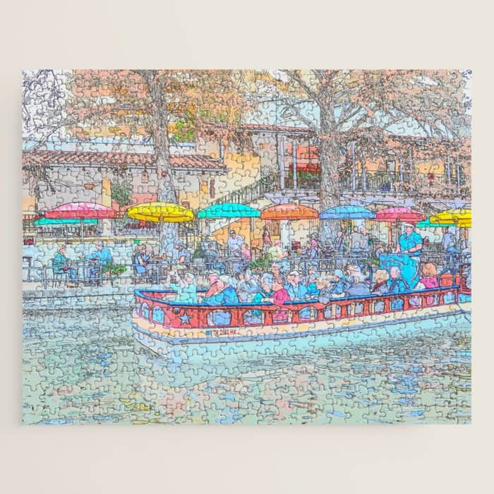 Ride Down The River - San Antonio, Texas Jigsaw Puzzle