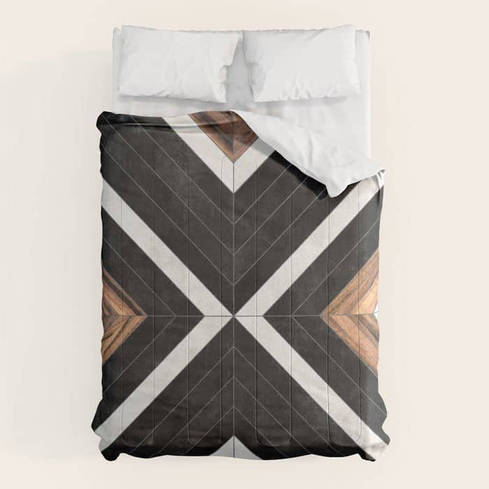 Urban Tribal Pattern No.1 - Concrete And Wood Comforter