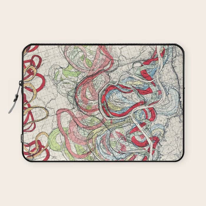 Vintage Map Of The Mississippi River Laptop Sleeve