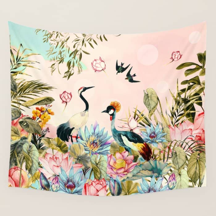 Landscapes Of Birds In Paradise 2 Wall Tapestry