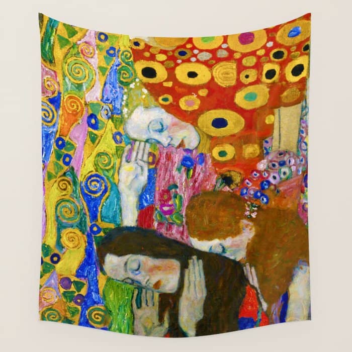 Gustav Klimt "Hope Ii" (Detail) Wall Tapestry