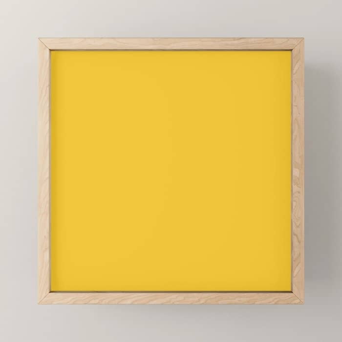 Canary Yellow - Solid Color Collection Mini Art Print