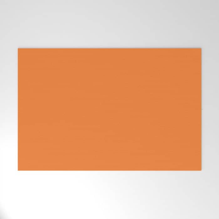 Tangerine - Solid Color Collection Welcome Mat