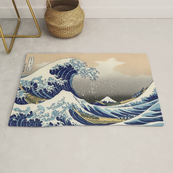 Katsushika Hokusai "The Great Wave Off Kanagawa" Rug