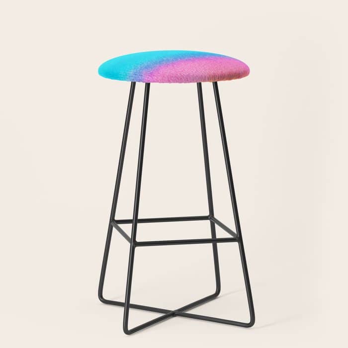 Rainbow, Watercolor Painting Abstract Colorful Fun, Urban Eclectic Contemporary Party Bohemian Stool