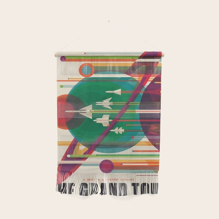 Nasa Retro Space Travel Poster The Grand Tour Wall Hanging