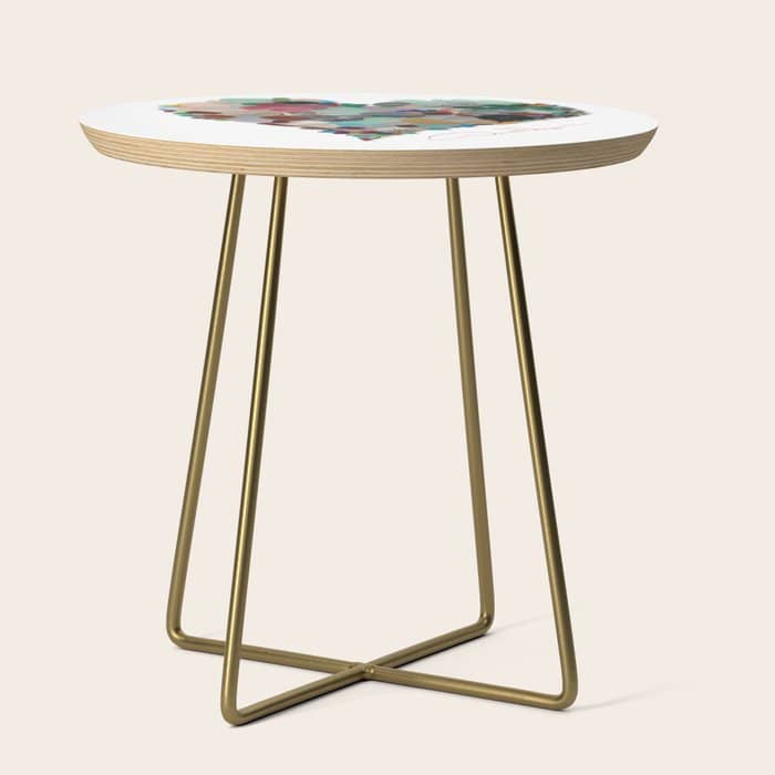 Love -  Sea Glass Heart A Unique Birthday & FatherâS Day Gift Side Table