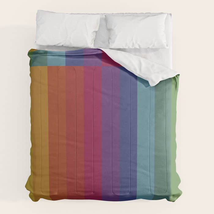 The Color Wheel / Rainbow Stripes Comforter