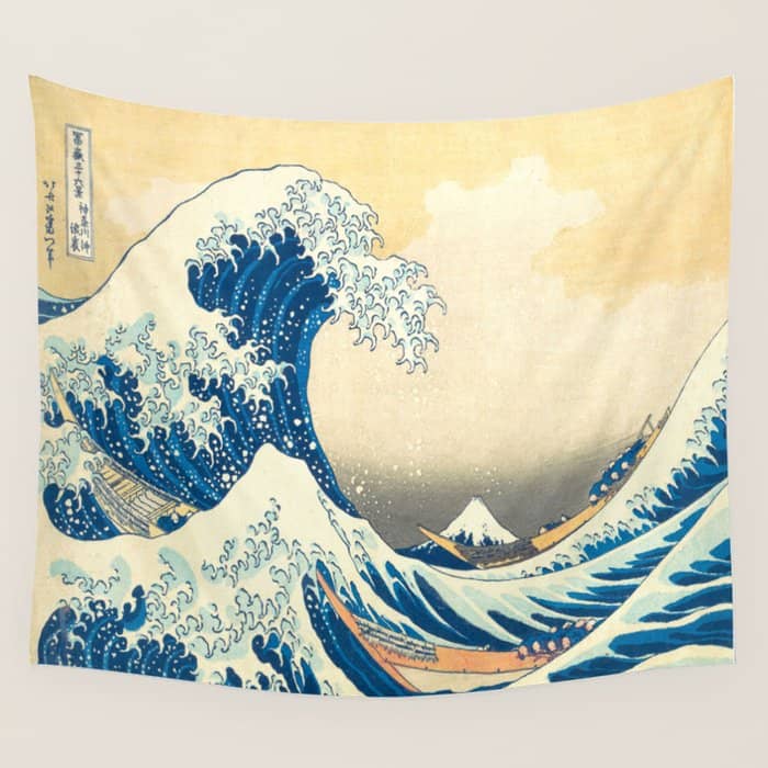 Japanese Woodblock Print The Great Wave Of Kanagawa By Katsushika Hokusai Wall Tapestry