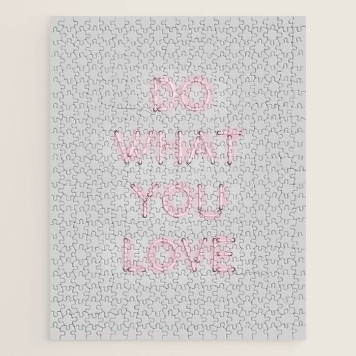 Do What You Love, Neon Sign Jigsaw Puzzle