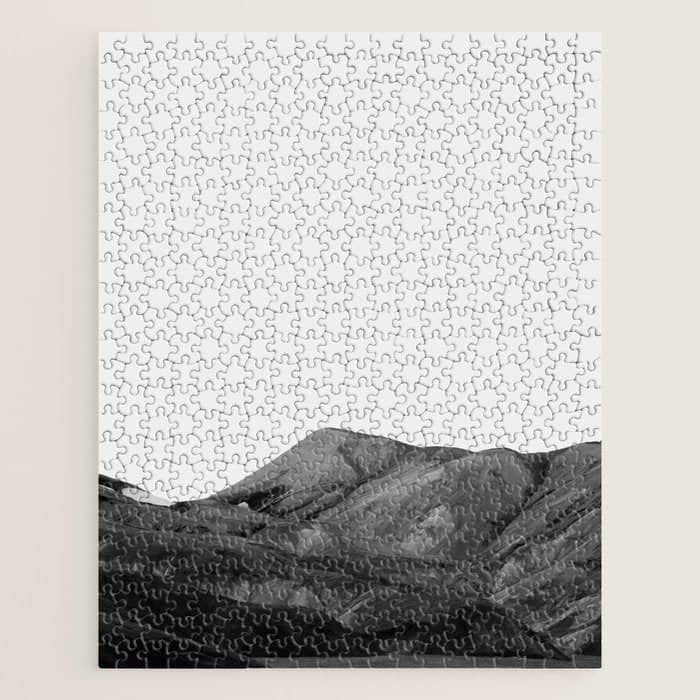 Mountain Range, Minimalist Art, Mountain Jigsaw Puzzle